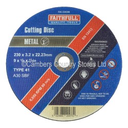 Faithfull Cutting Disc Metal 230mm x 3.2mm x 22mm